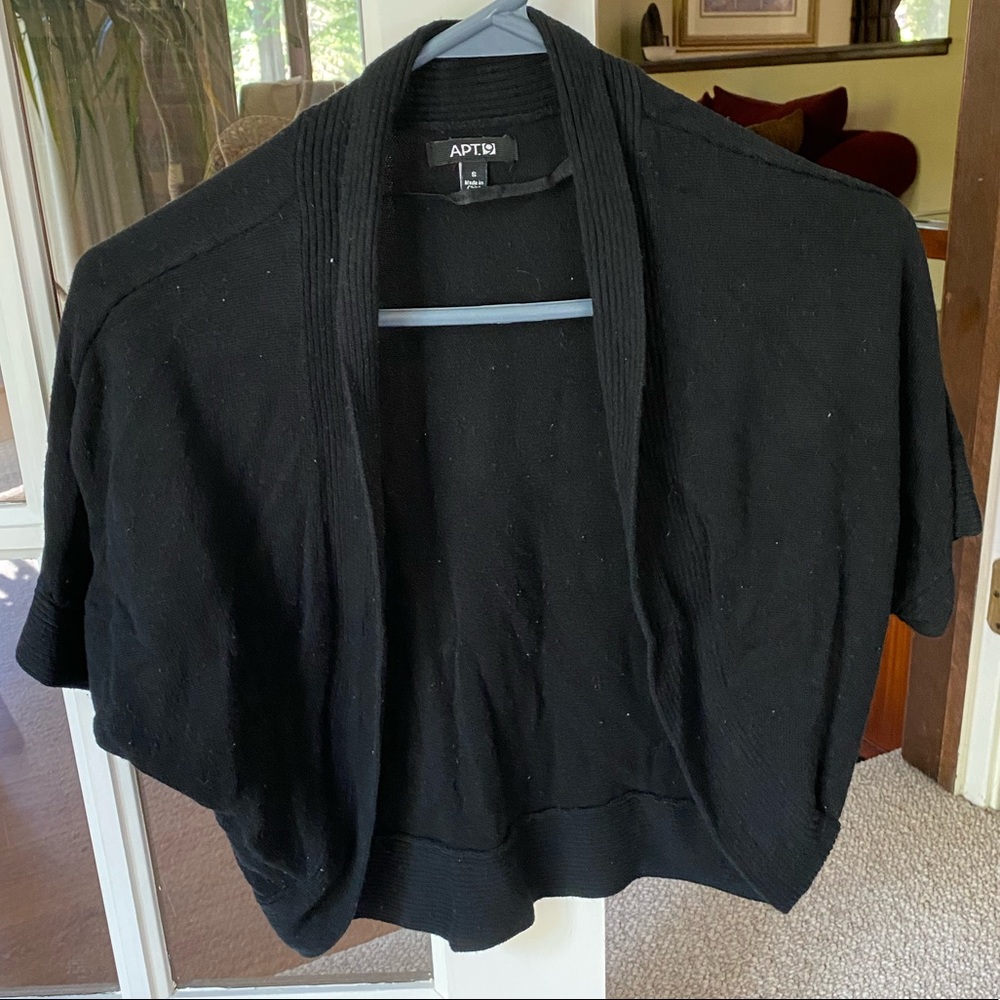 Cropped black sweater